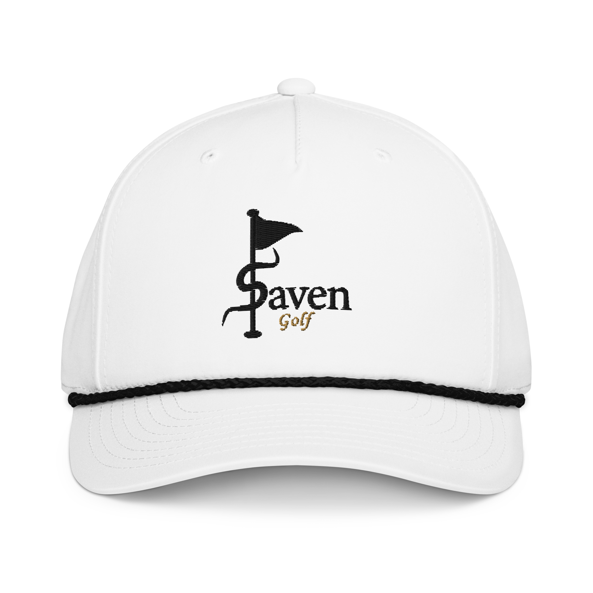 White Roped Saven Golf Hat