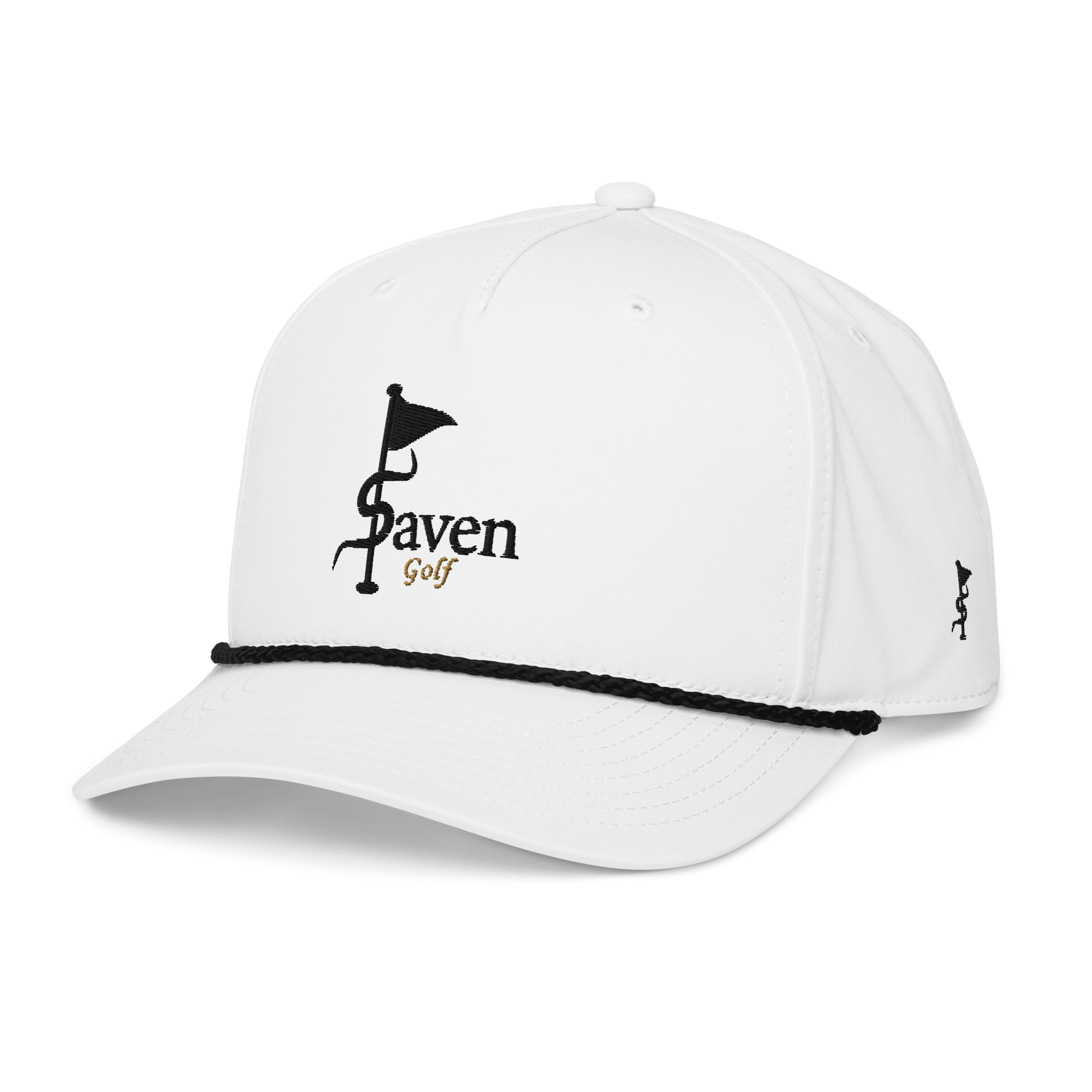 White Roped Saven Golf Hat